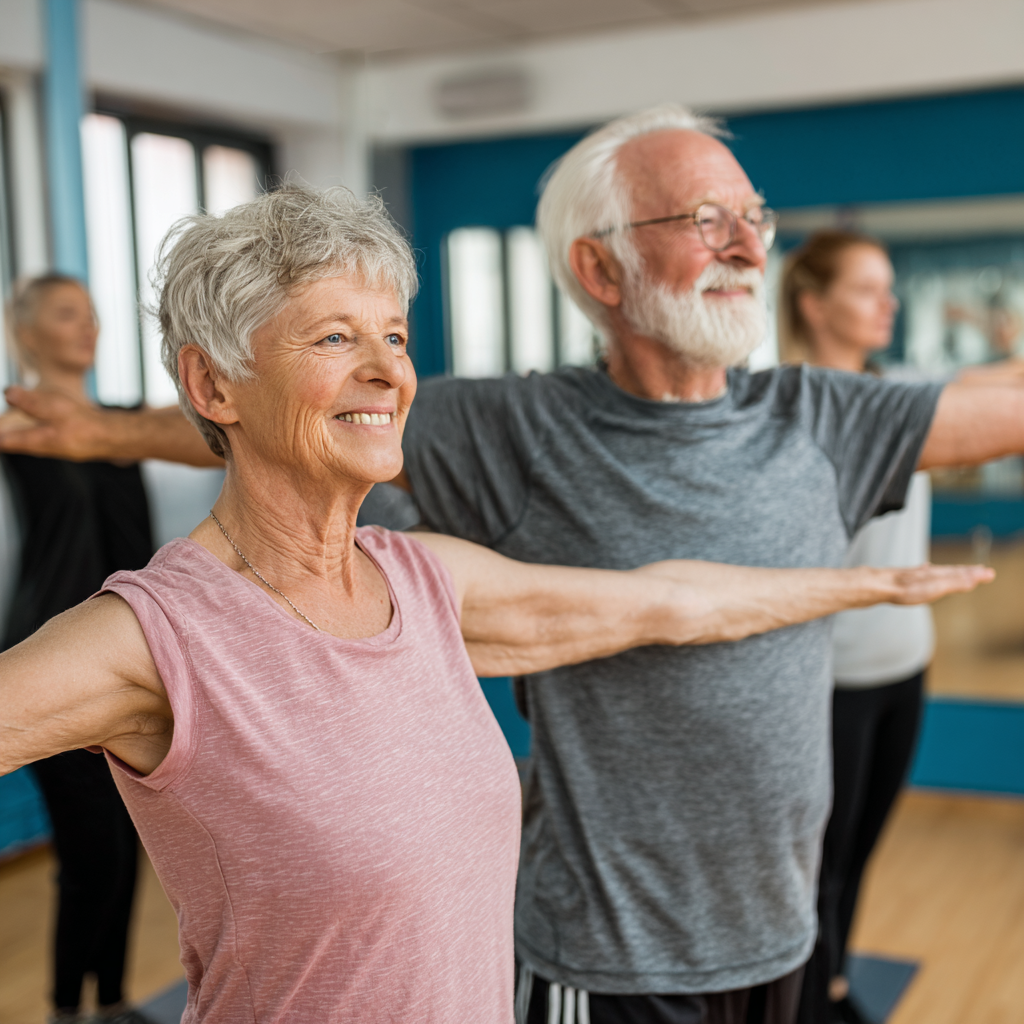 Older adults engaged in personalized flexibility training with professional guidance